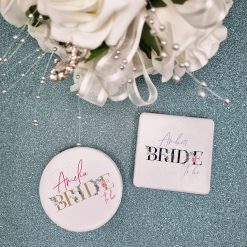 Alternative view of Wedding Party Personalised Pocket Mirror