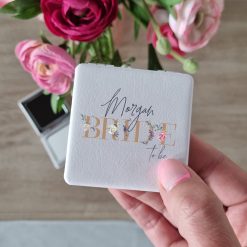 Alternative view of Bride to Be Personalised Pocket Mirror