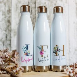 Team Bride Large Initial Water Bottles