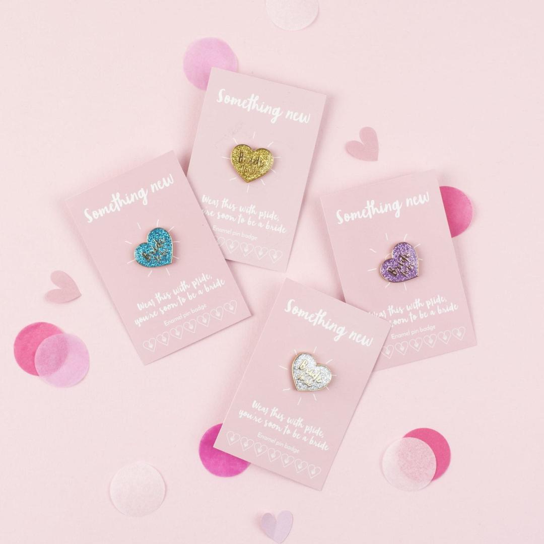 Bride To Be Heart Enamel Pin Badge