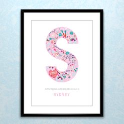 Alternative view of Personalised Girls Initial Print