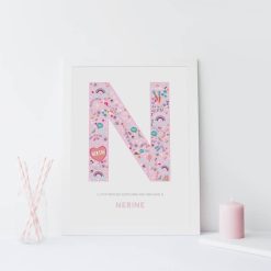 Personalised Girls Initial Print