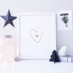 Little Heart Personalised Print