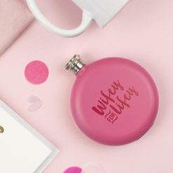 Wifey for Lifey Pink Hip Flask
