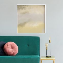 Evening Sky - Yellow & Grey Abstract Art