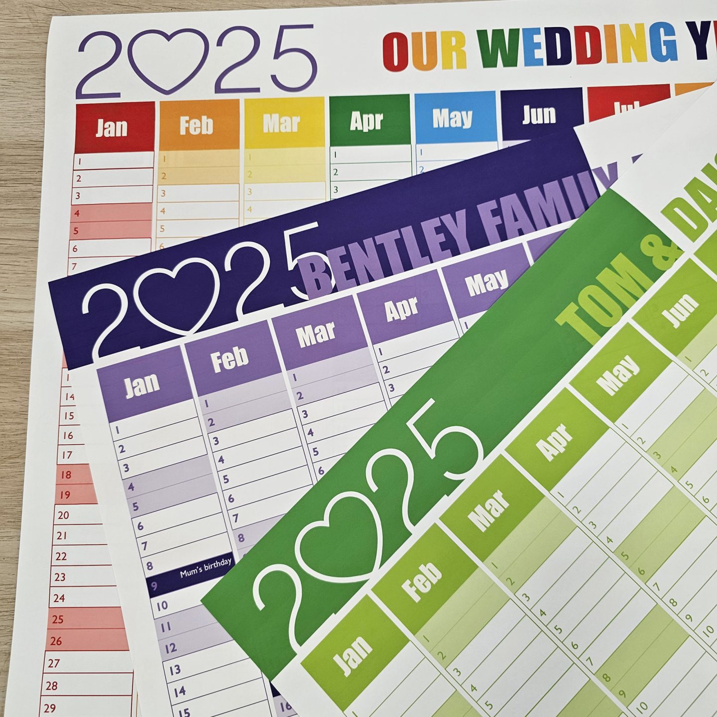 Colourful Personalised Wall Planner 2 Colourful Personalised Wall Planner - Image 2