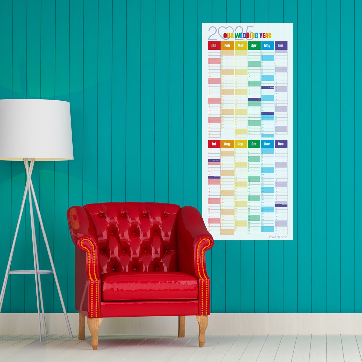 Colourful Personalised Wall Planner 9 Colourful Personalised Wall Planner - Image 9