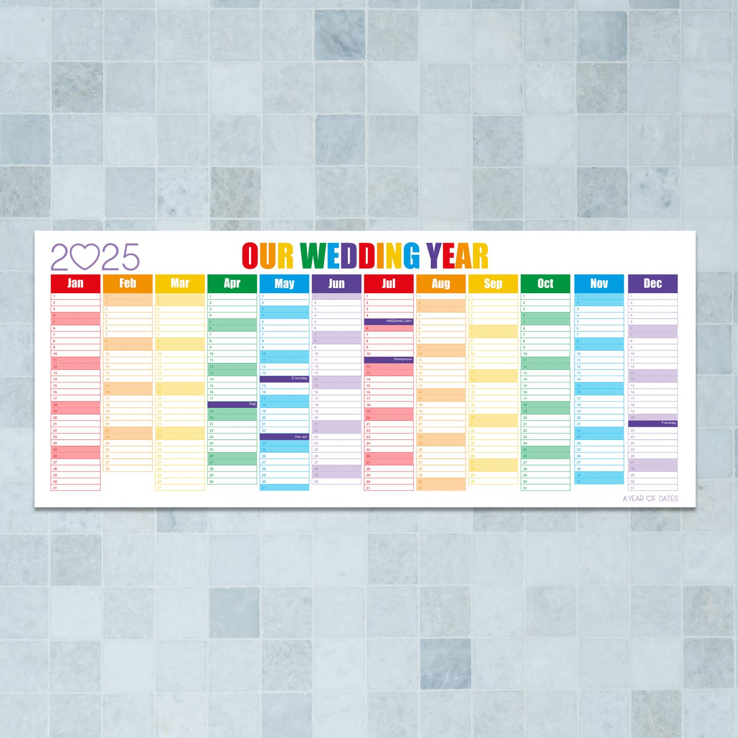 Colourful Personalised Wall Planner 7 Colourful Personalised Wall Planner - Image 7