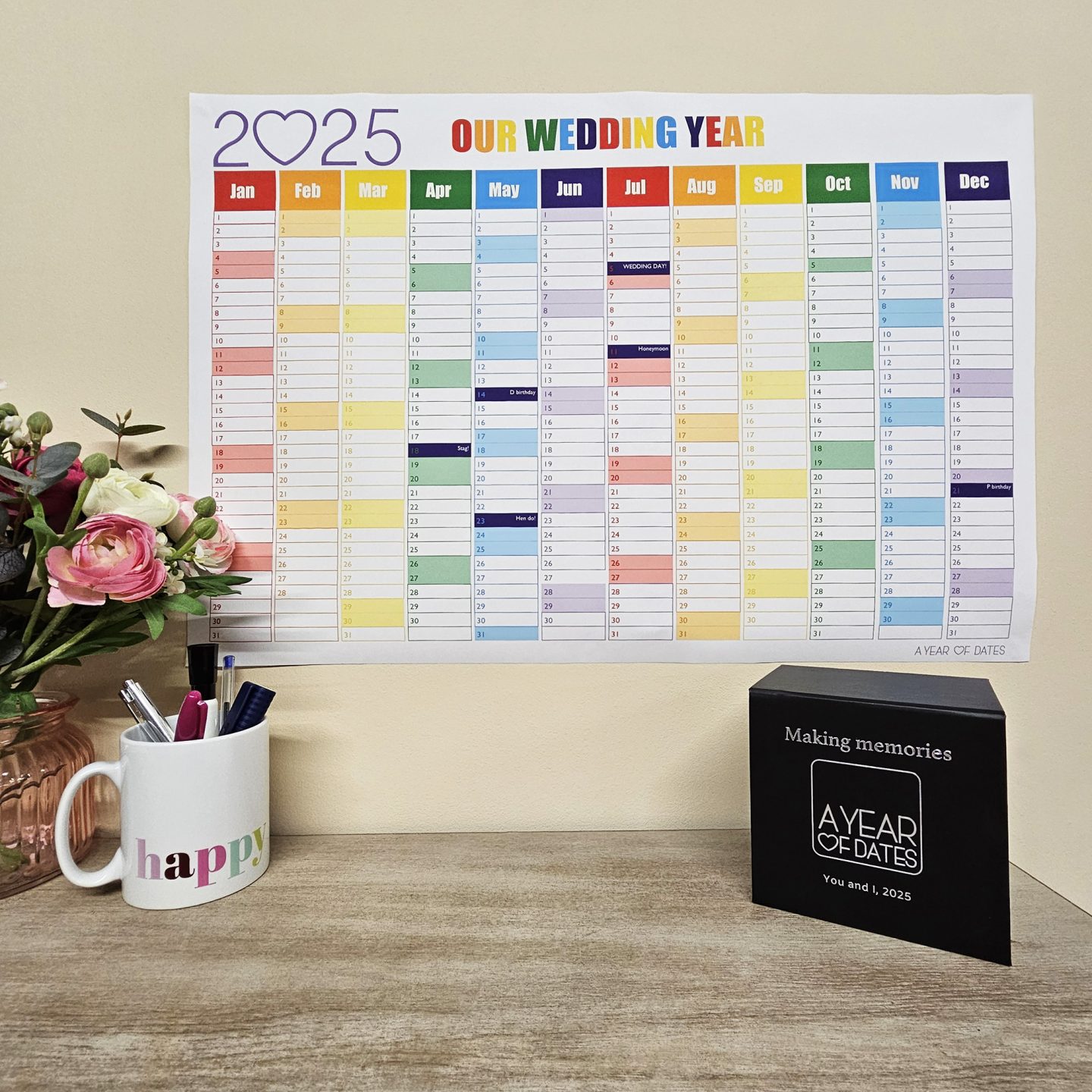 Colourful Personalised Wall Planner 5 Colourful Personalised Wall Planner - Image 5