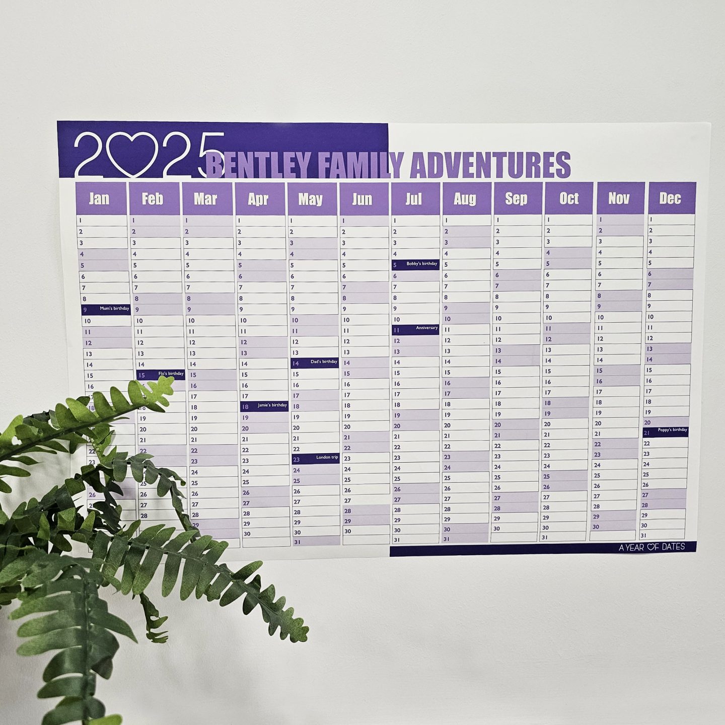 Colourful Personalised Wall Planner 4 Colourful Personalised Wall Planner - Image 4