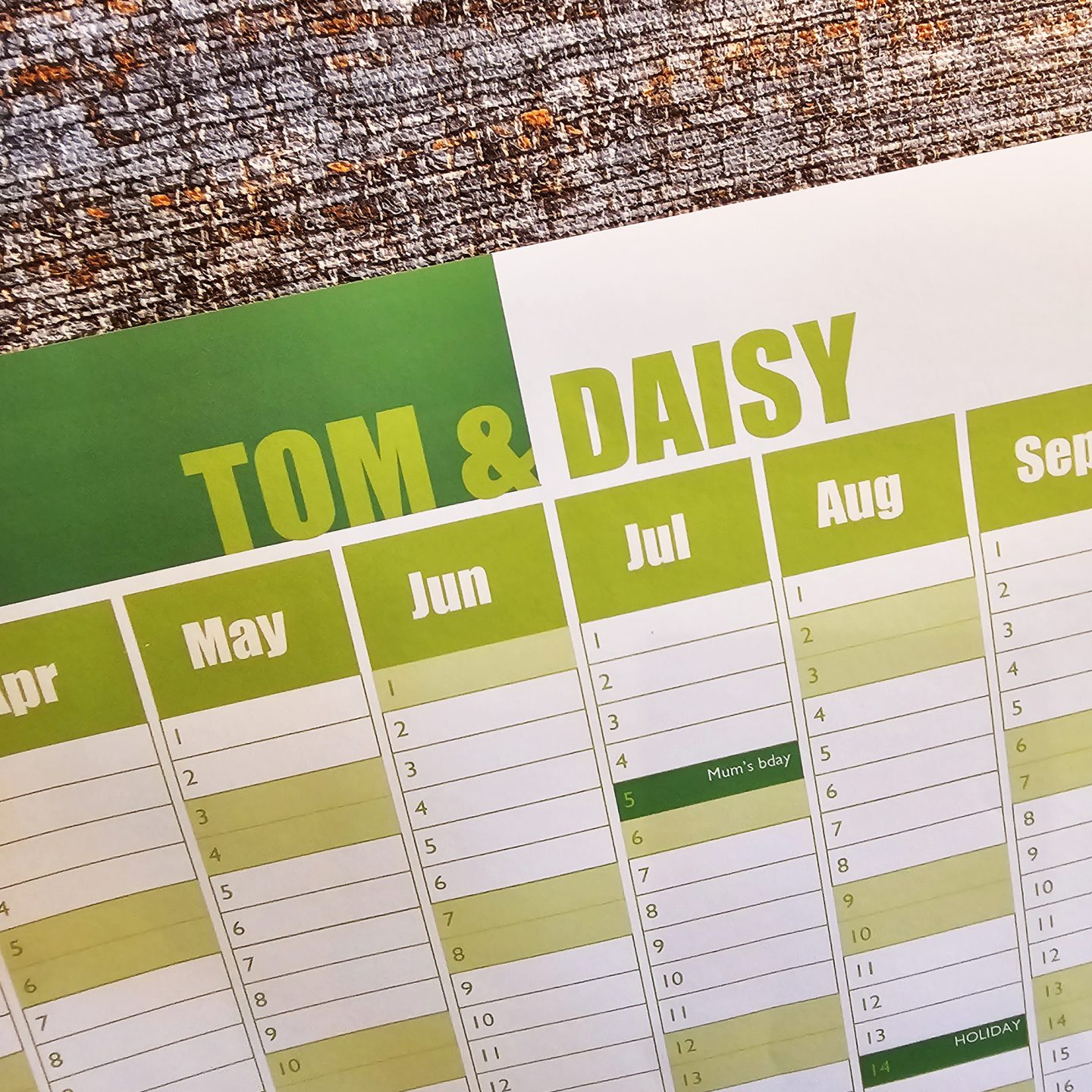 Colourful Personalised Wall Planner 8 Colourful Personalised Wall Planner - Image 8
