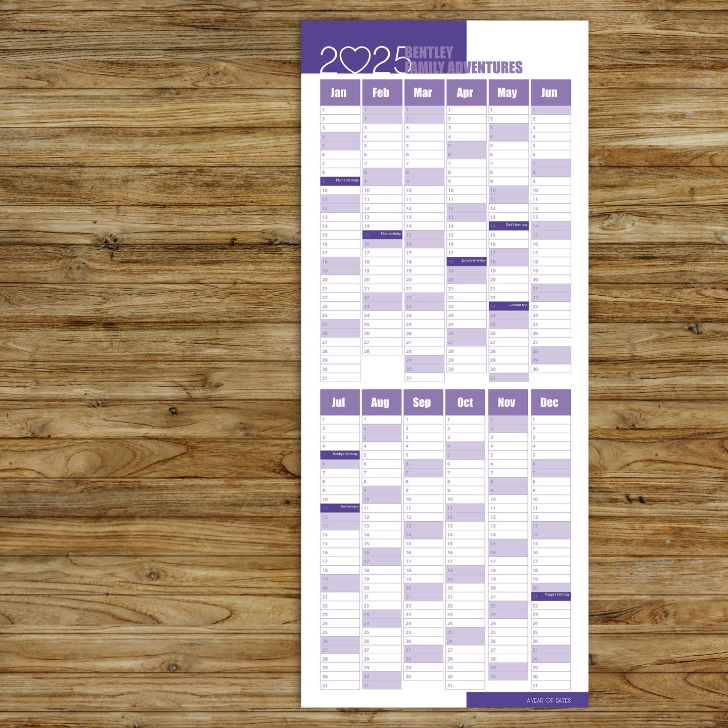 Colourful Personalised Wall Planner 11 Colourful Personalised Wall Planner - Image 11