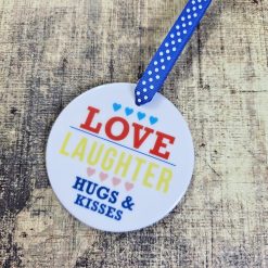 Alternative view of 'Love Laughter' Ceramic Hanging Ornament